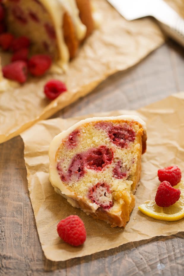 Lemon Raspberry Bundt Cake