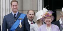 <p>Prince William and Queen Elizabeth watch the Trooping the Colour together on the on the balcony of Buckingham Palace.</p>