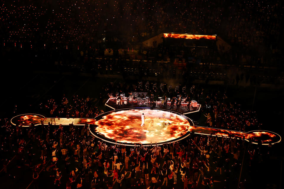 Usher performs during the Apple Music Super Bowl LVIII Halftime Show (Getty Images)