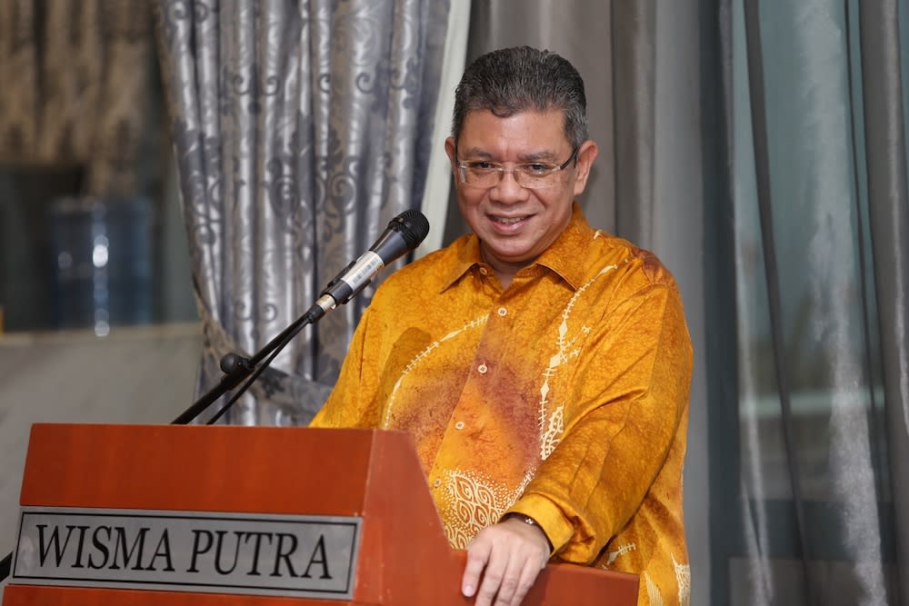 Foreign Minister Datuk Saifuddin Abdullah addresses a media briefing at Wisma Putra in Putrajaya October 3, 2019. — Picture by Choo Choy May
