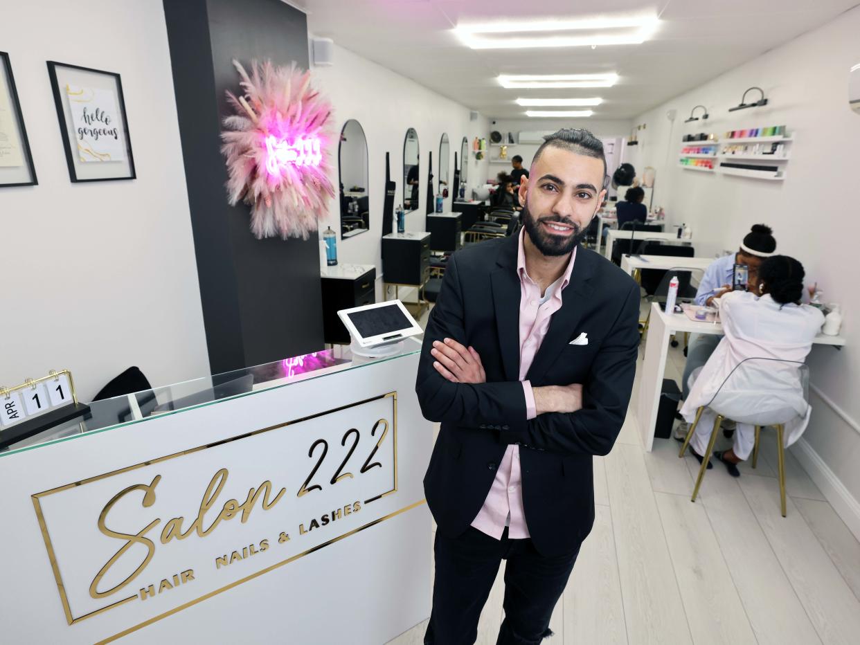 Salon 222 co-owner Mike Cappiello on Friday, April 12, 2024.