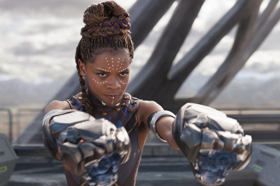 Letitia Wright as Shuri in the first Black Panther film (Marvel Studios)