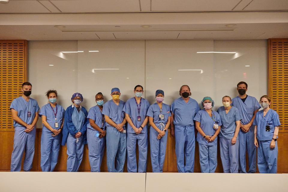 Members of the xenotransplant surgical team at NYU Langone Health