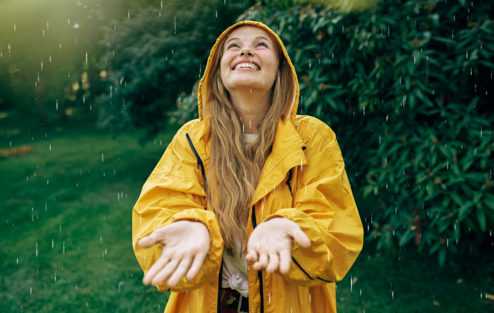 Getting outside and embracing the rain could have a positive impact on our wellbeing. (Getty Images)