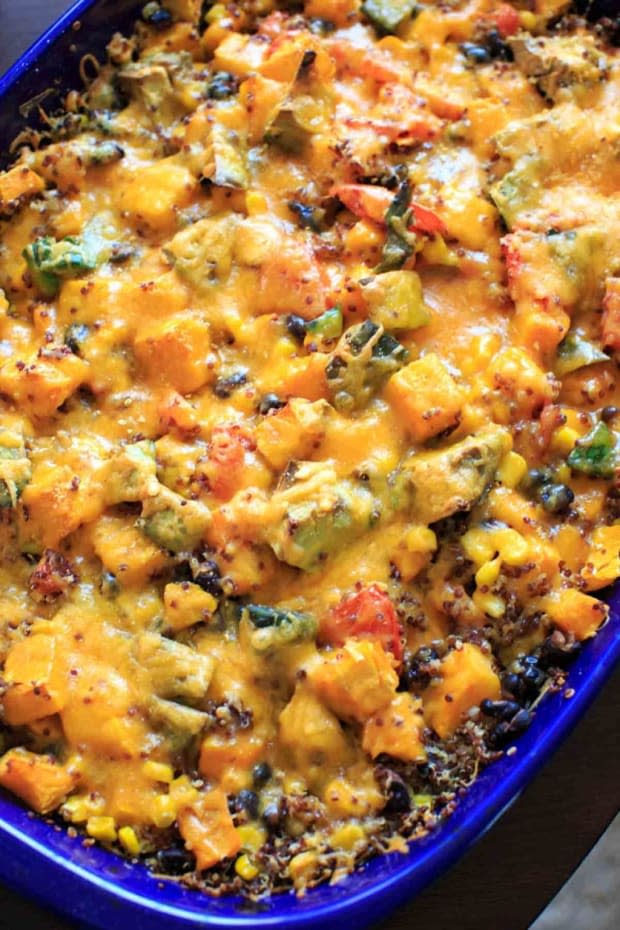 <p><a href="https://www.trialandeater.com/butternut-squash-quinoa-casserole/" rel="nofollow noopener" target="_blank" data-ylk="slk:Trial and Eater" class="link ">Trial and Eater</a></p>
