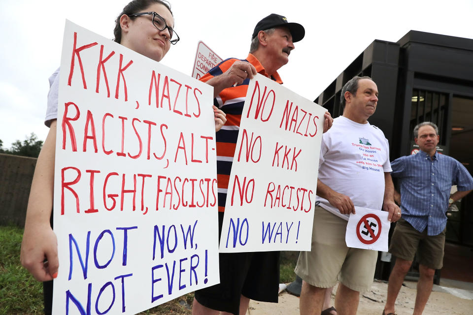 ‘Unite the Right’ marchers a few – anti-fascists a many