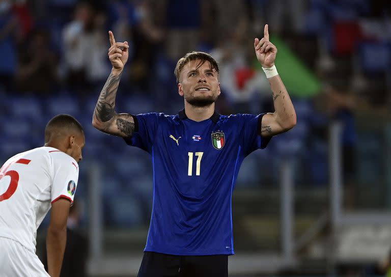 El italiano Ciro Immobile, delantero de la selección azzurra