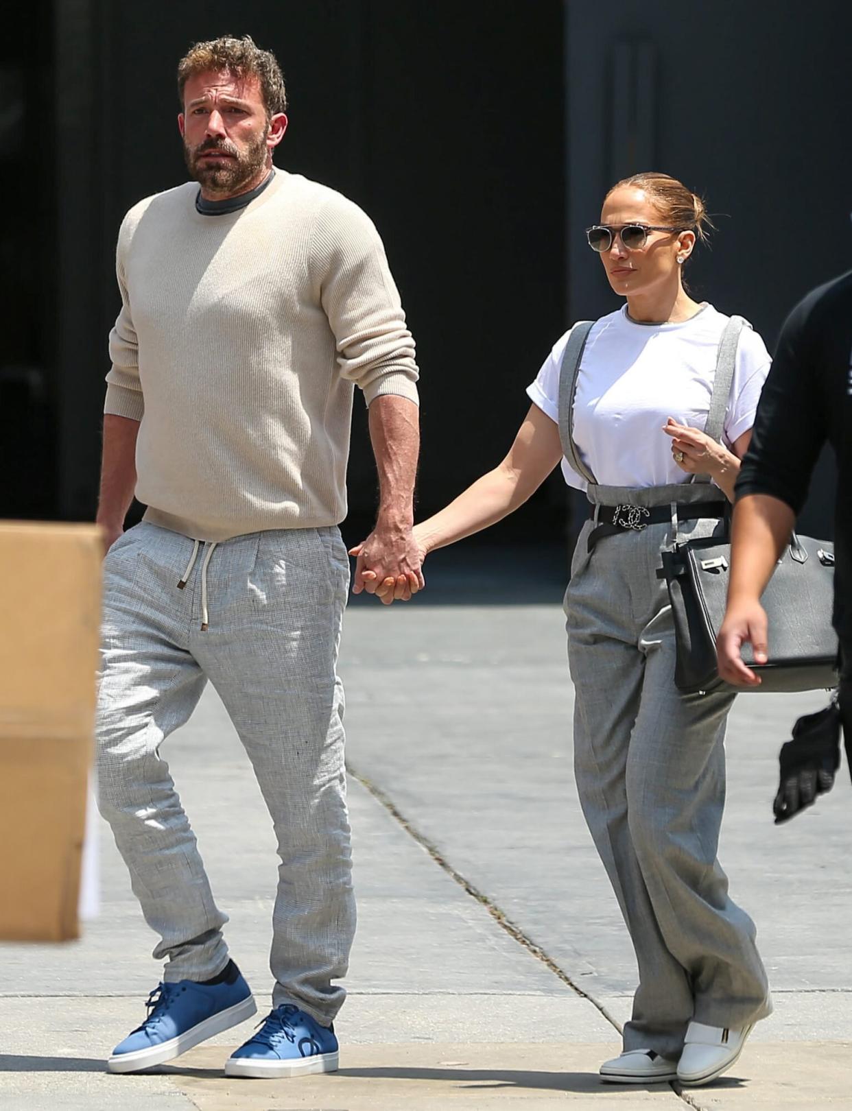 Jennifer Lopez Made Suspenders Cool Again While Matching With Ben Affleck