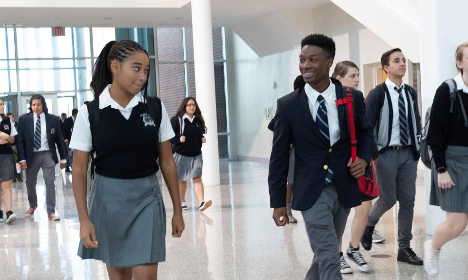 amandla stenberg and lamar johnson in the hate u give