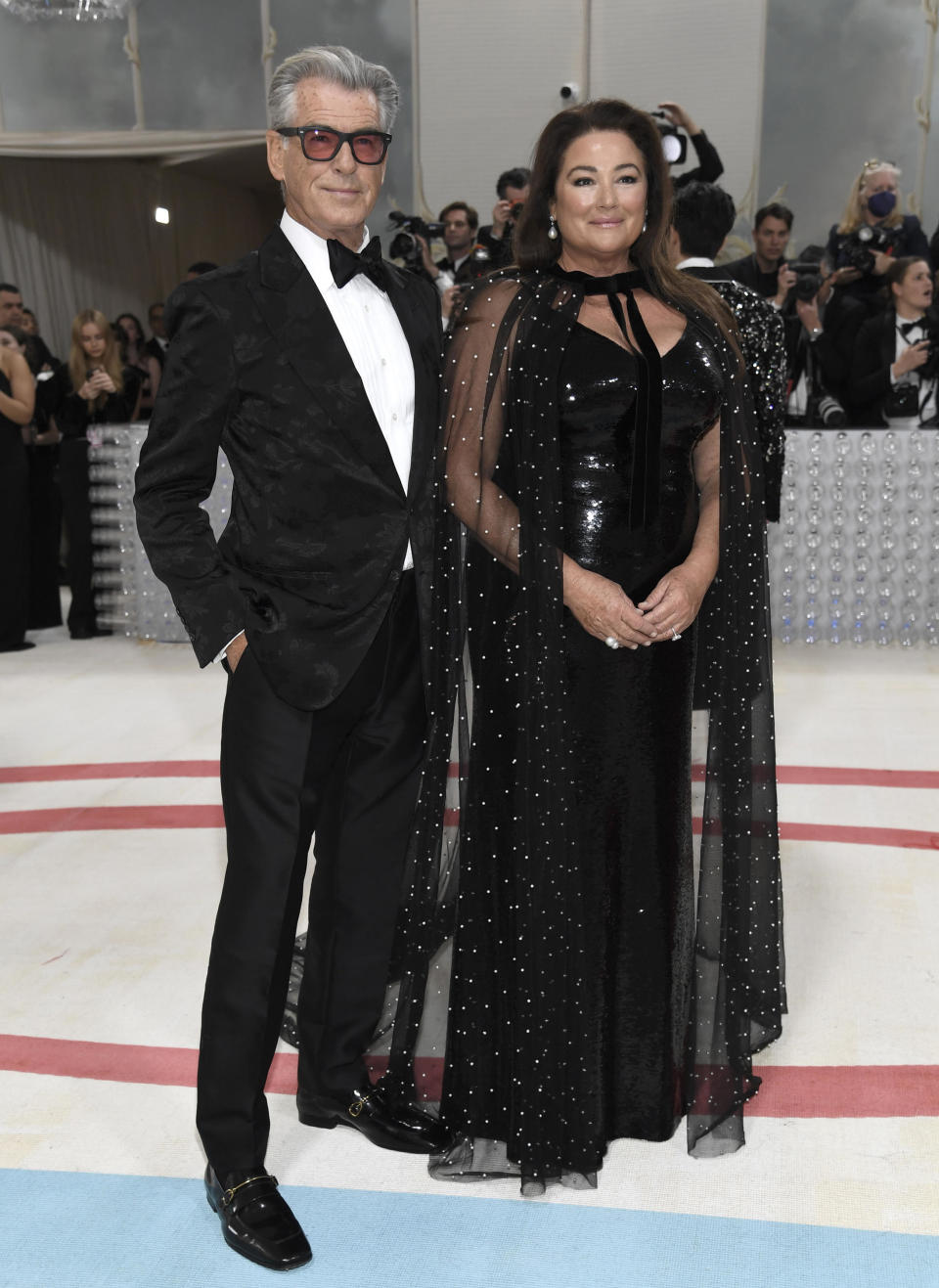 Pierce Brosnan and Keely Shaye Smith attend The Metropolitan Museum of Art's Costume Institute benefit gala celebrating the opening of the 