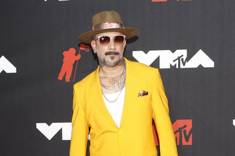 AJ McLean attends the MTV Video Music Awards in 2021. File Photo by John Angelillo/UPI