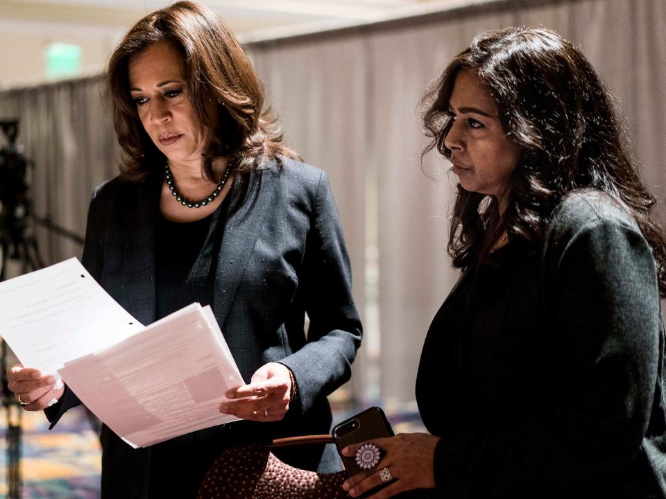 Sen. Kamala Harris, D-Calif., and her sister Maya Harris: Melina Mara/The Washington Post