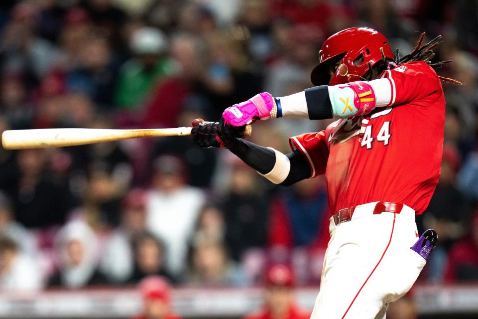 Cincinnati Reds shortstop Elly De La Cruz's adjustments with his swing have paid off, and he's showing an improved approach in 2024.