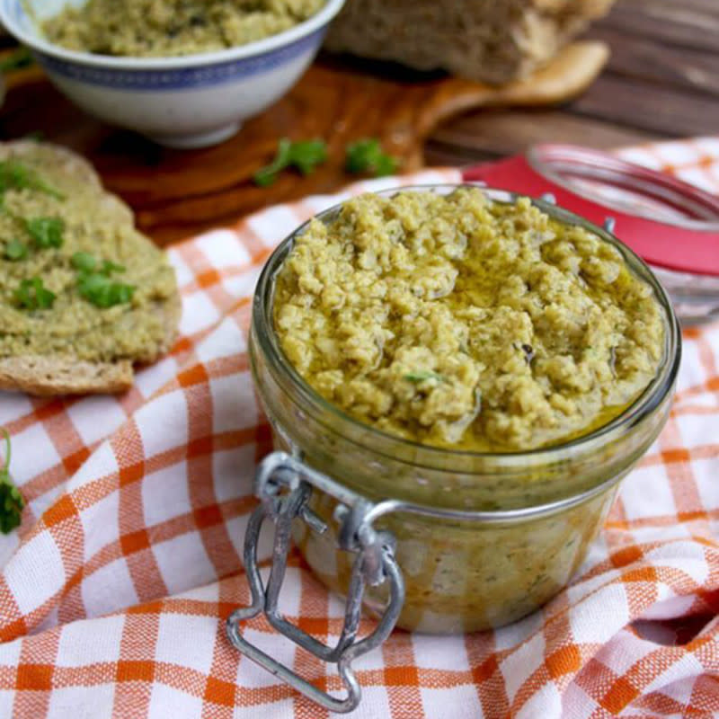 <p>Happy Kitchen Rocks</p><p>This Mediterranean green olive tapenade is great for dipping veggies in or spreading on a low-carb cracker.</p><p><strong>Get the recipe: <a href="https://happykitchen.rocks/olive-tapenade/" rel="nofollow noopener" target="_blank" data-ylk="slk:Olive Tapenade;elm:context_link;itc:0;sec:content-canvas" class="link rapid-noclick-resp">Olive Tapenade</a></strong></p>