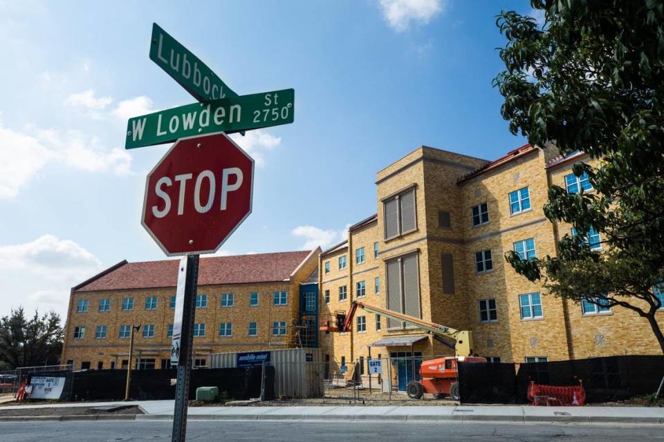 New TCU student housing under construction on Friday, July 19, 2024 on West Lowden Street.