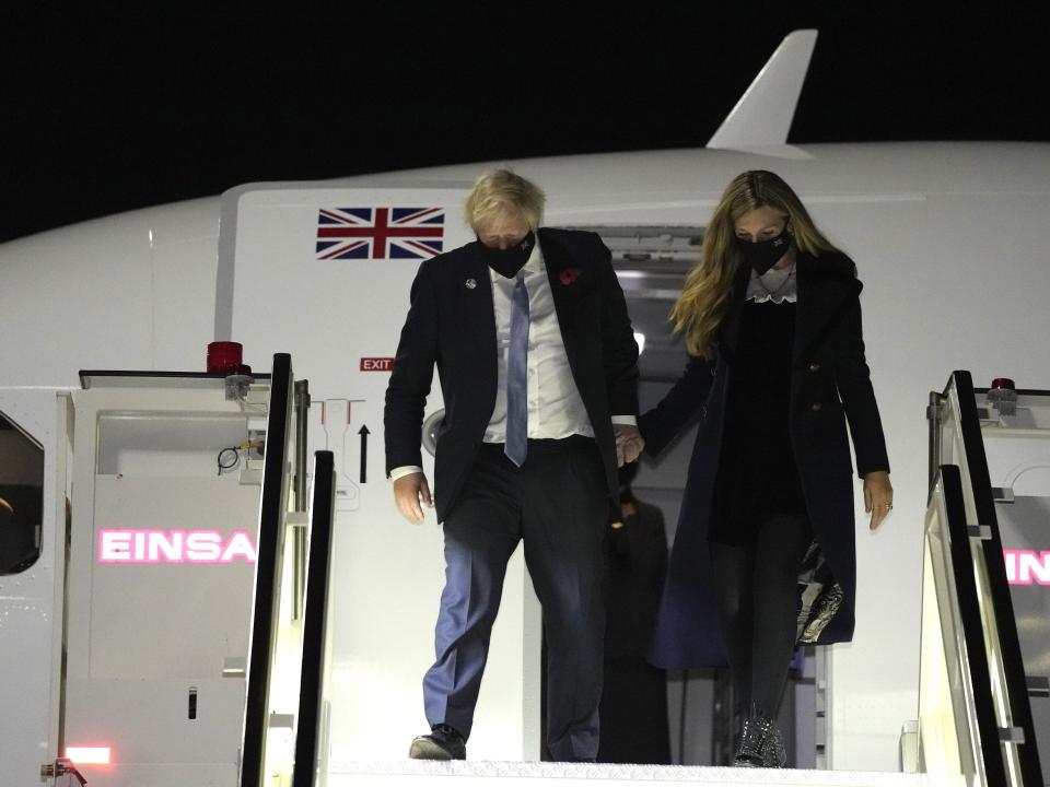 UK Prime Minister Boris Johnson plane