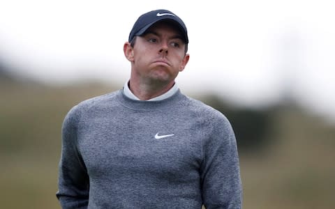 Rory McIlroy on the 18th - Credit: Reuters