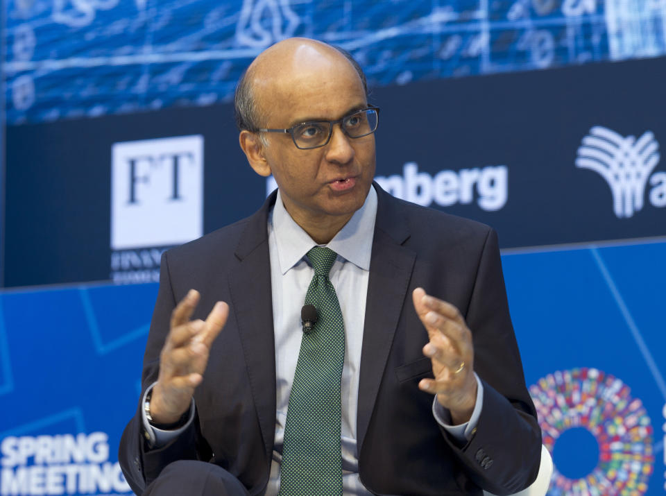 Singapore's Tharman Shanmugaratnam. Photo: Jose Luis Magana/AP