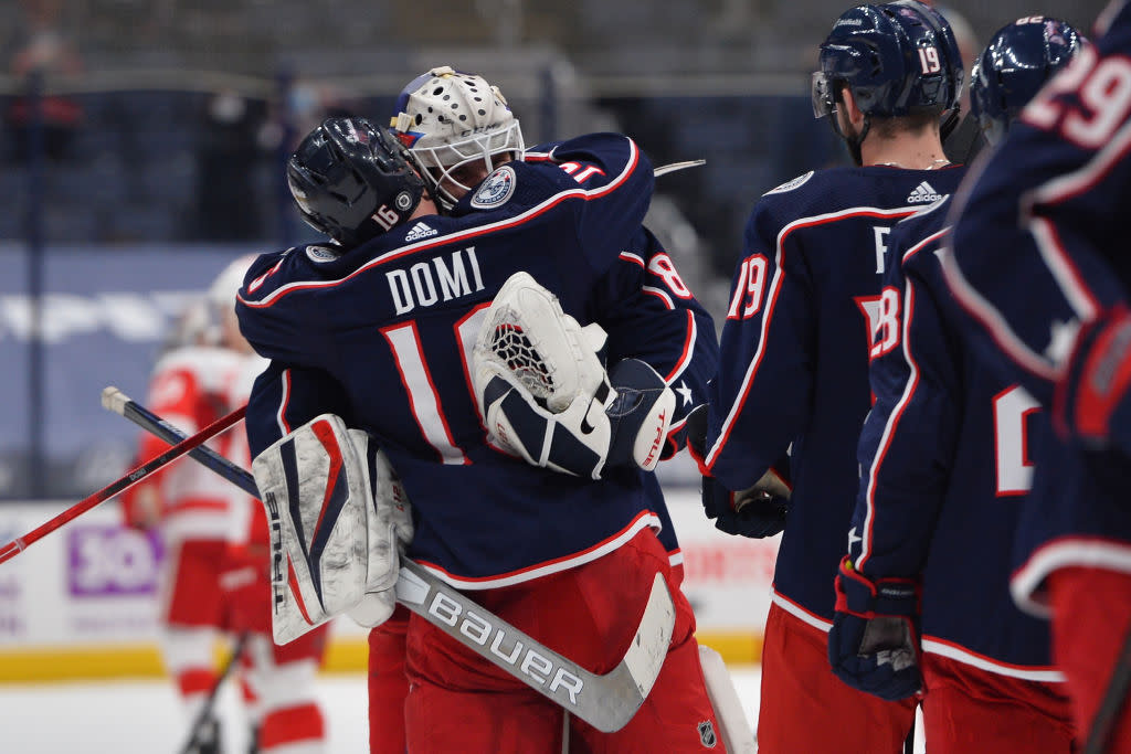 Matiss Kivlenieks, a 24-year-old goaltender for the Columbus Blue Jackets, died Sunday night after a tragic fireworks accident in Michigan. (Getty)