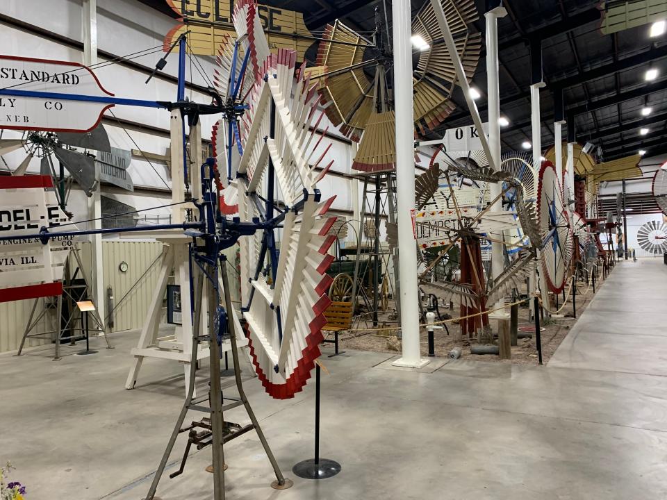 Hundreds of historical and modern windmills can be found in two enormous barn-like structures at the American Windmill Museum in Lubbock.