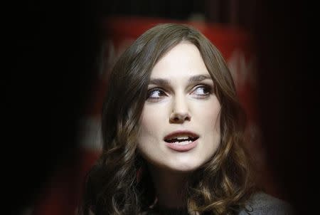 Actress Keira Knightley attends the premiere of the film Laggies at the Sundance Film Festival in Park City, Utah, January 17, 2014. REUTERS/Jim Urquhart