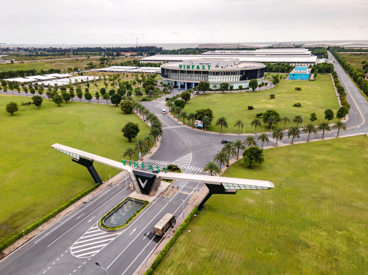 Aerial view of VinFast manufacturing plant in Haiphong