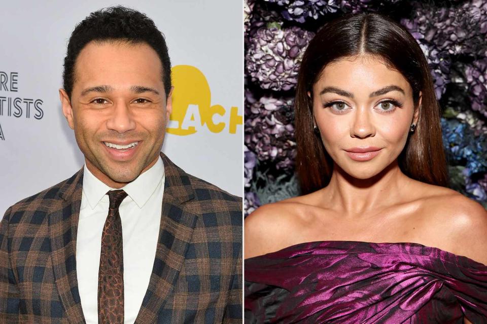 <p>Jerod Harris/Getty; Jamie McCarthy/Getty</p> Corbin Bleu and Sarah Hyland