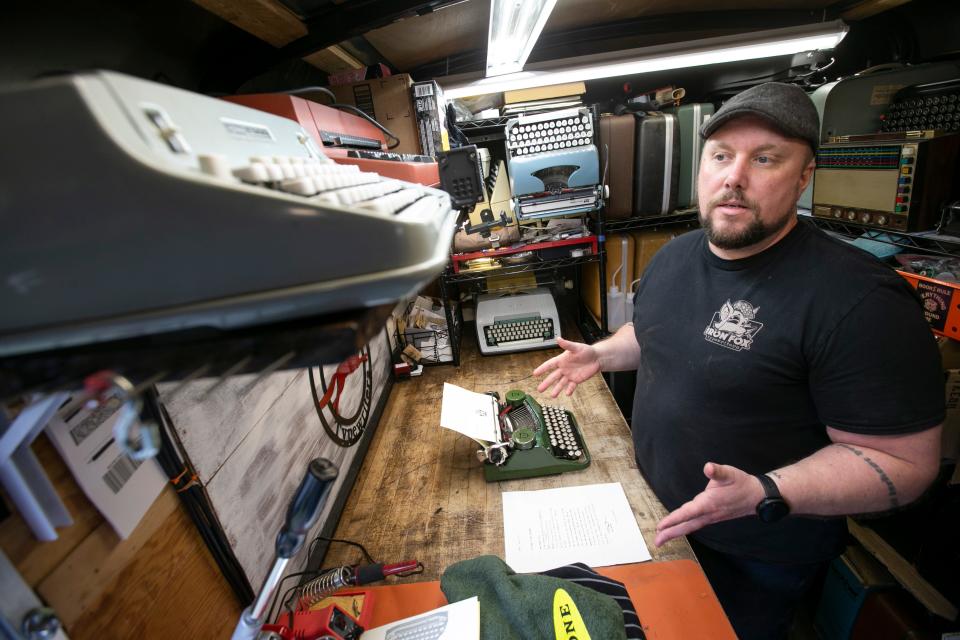 Lacey resident Ian McAndrew runs Iron Fox Typewriters, a business that repairs and refurbishes antique typewriters. Actor Tom Hanks recently sent him a 1934 Underwood portable typewriter along with a letter explaining options for the machine's future. 
Lacey Township, NJ
Wednesday, May 3, 2023