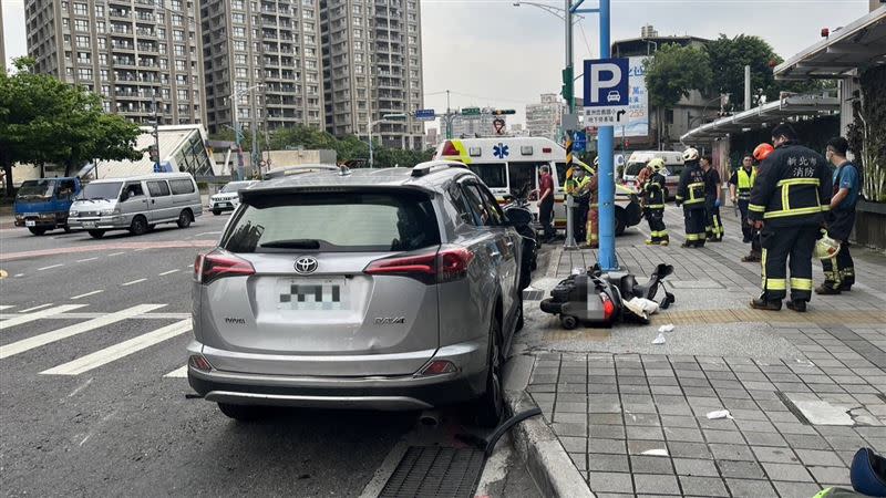 休旅車駕駛移吃感冒藥頭暈釀禍。（圖／翻攝畫面）