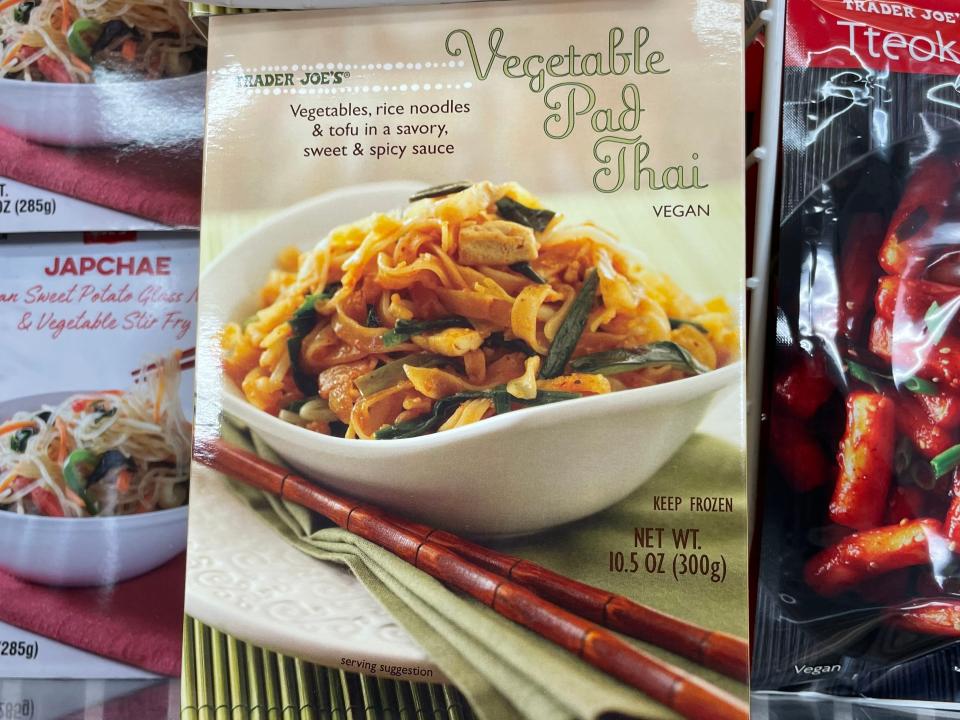 Vegaetable pad thai from Trader Joe's