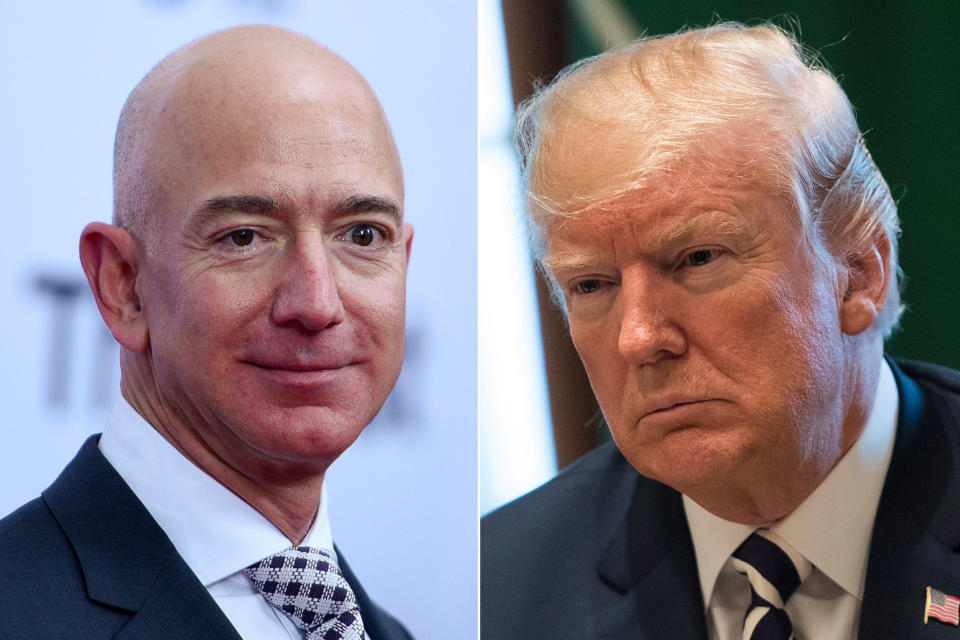 Donald Trump’s feud with Jeff Bezos has led to the President calling for a review of the postal service.