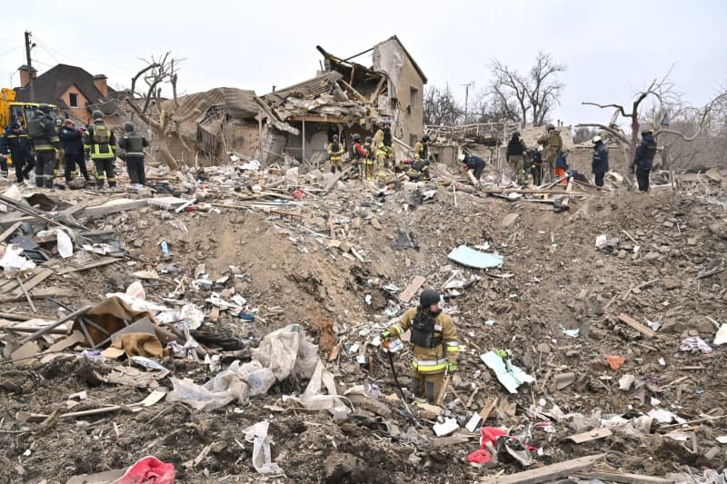 Aftermath of a massive missile strike by Russian troops on Zaporizhzhia, south-eastern Ukraine. -/https://photonew.ukrinform.com/ Ukrinform/dpa