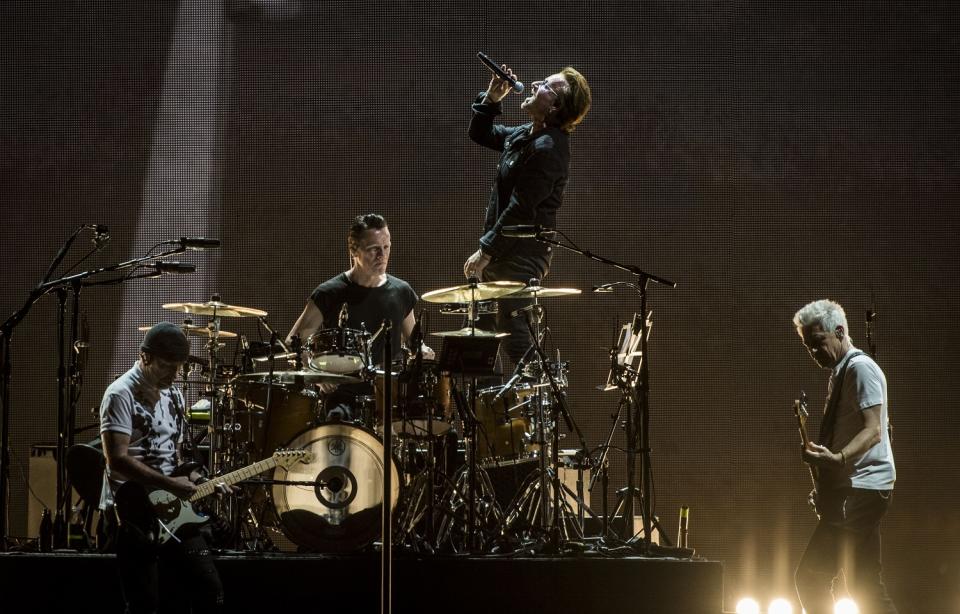 U2 are nearing the end of their 51-date world tour. Copyright: [Rex]