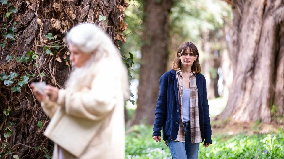 Kay (Emily Mortimer, right) wonders about her mother (Robyn Nevin) after she disappears and then shows up again in the horror film "Relic."