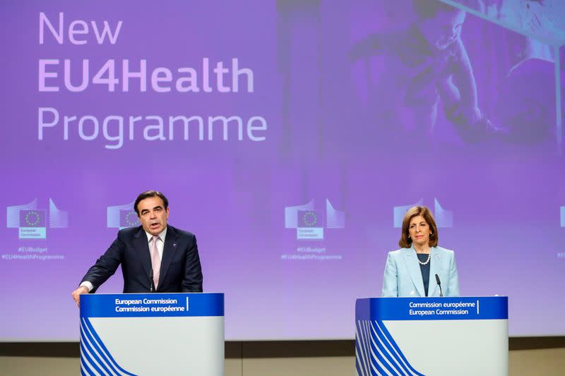 "EU4Health" at the European Commission headquarters in Brussels