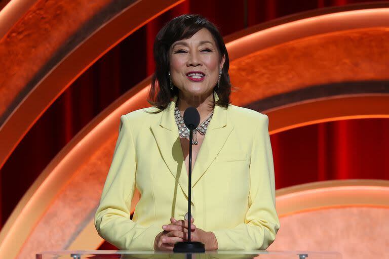 Janet Yang, la presidenta de la Academia de Artes y Ciencias Cinematográficos, durante el anuncio de las nominaciones de este año