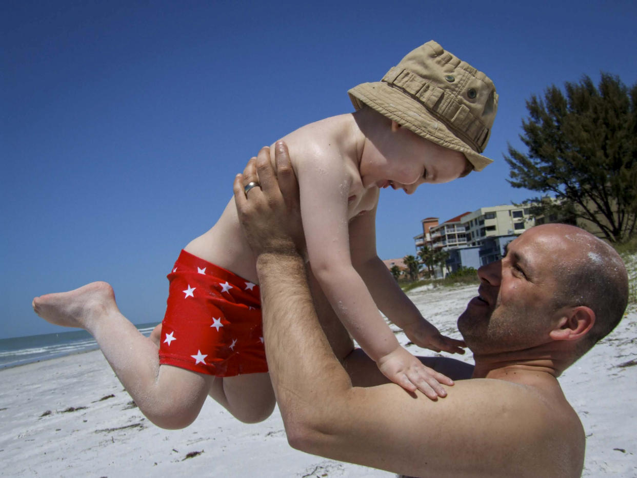 Andy was a stay-at-home dad to the couple's son, Finn, who is now 15. (Nicky Wake/SWNS)