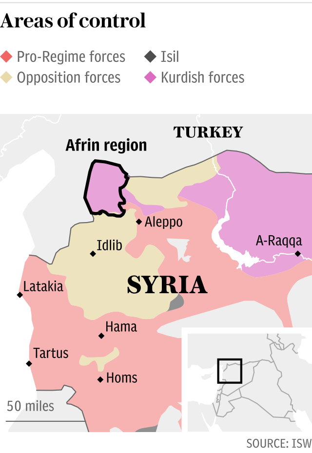 Graphic: Areas of control in Syria