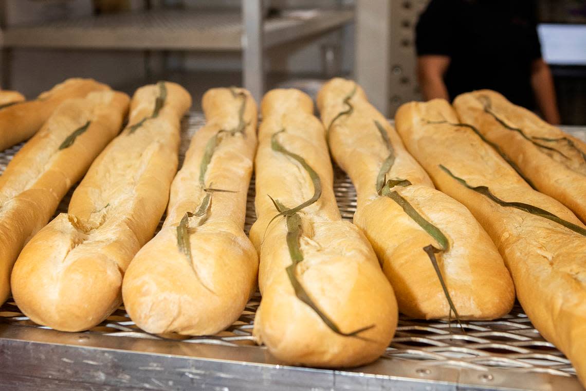 The crustiness of La Segunda’s Cuban bread is the result of proofing in warm air and being cooked directly in the hearth. Credit: Chip Weiner Photographic Arts