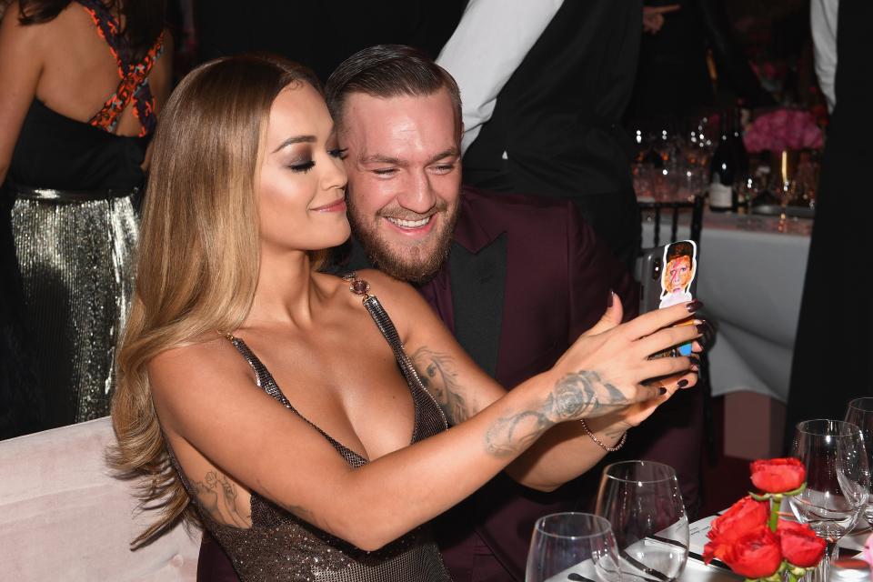 Rita Ora and Conor McGregor enjoy The Fashion Awards 2017 in London. (Credit: Getty)