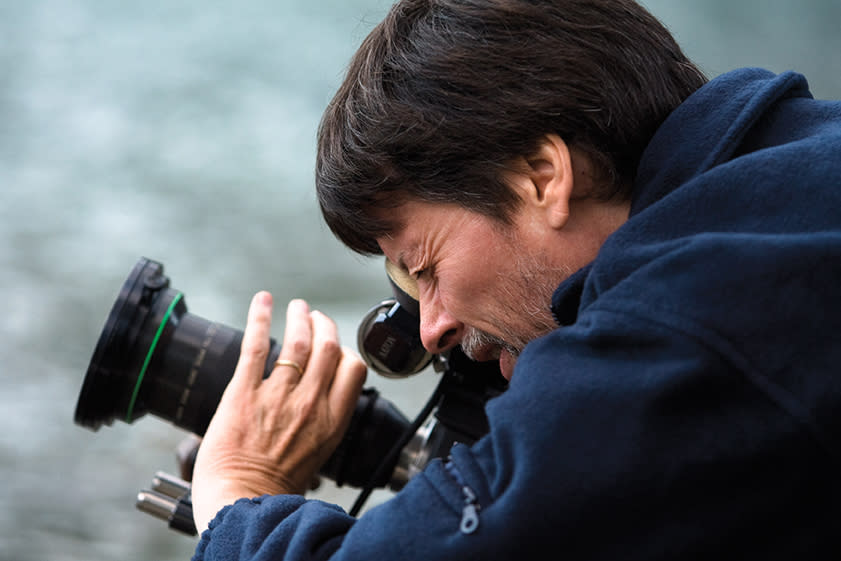 Burns takes aim during production of his 2009 PBS documentary “The National Parks: America’s Best Idea.” - Credit: Courtesy of PBS / Jason Savage