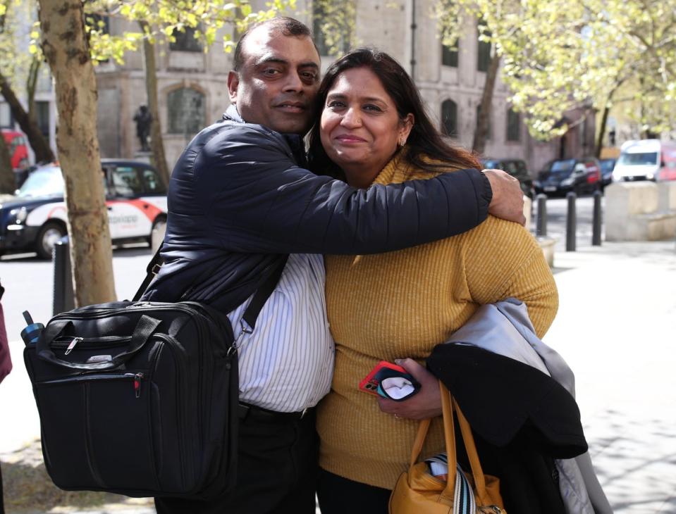 Victim Seema Misra with her husband Davinder (PA Wire)