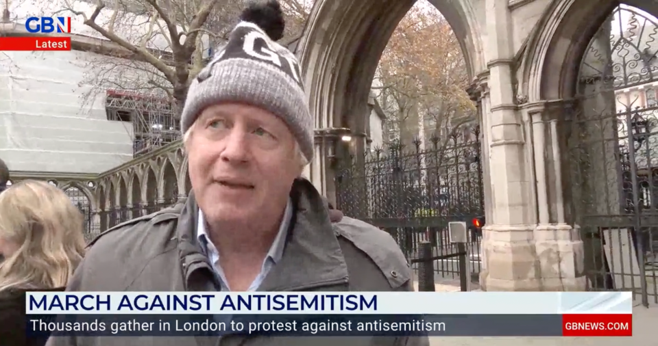 The former prime minister attended the march today and spoke to GB News (GB News)