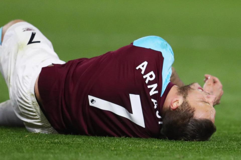 Out of action: Marko Arnautovic has joined unlucky West Ham’s injury list