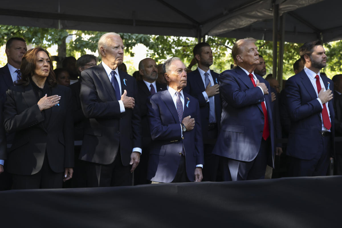 Harris, Biden, Trump and Vance commemorate the anniversary of the September 11 terrorist attacks