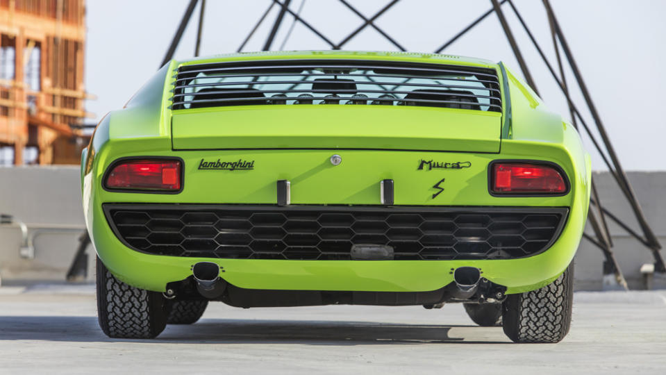 The Miura appeared only two years after Lamborghini’s first model, the beautiful but conservative 350 GT. - Credit: Bonhams