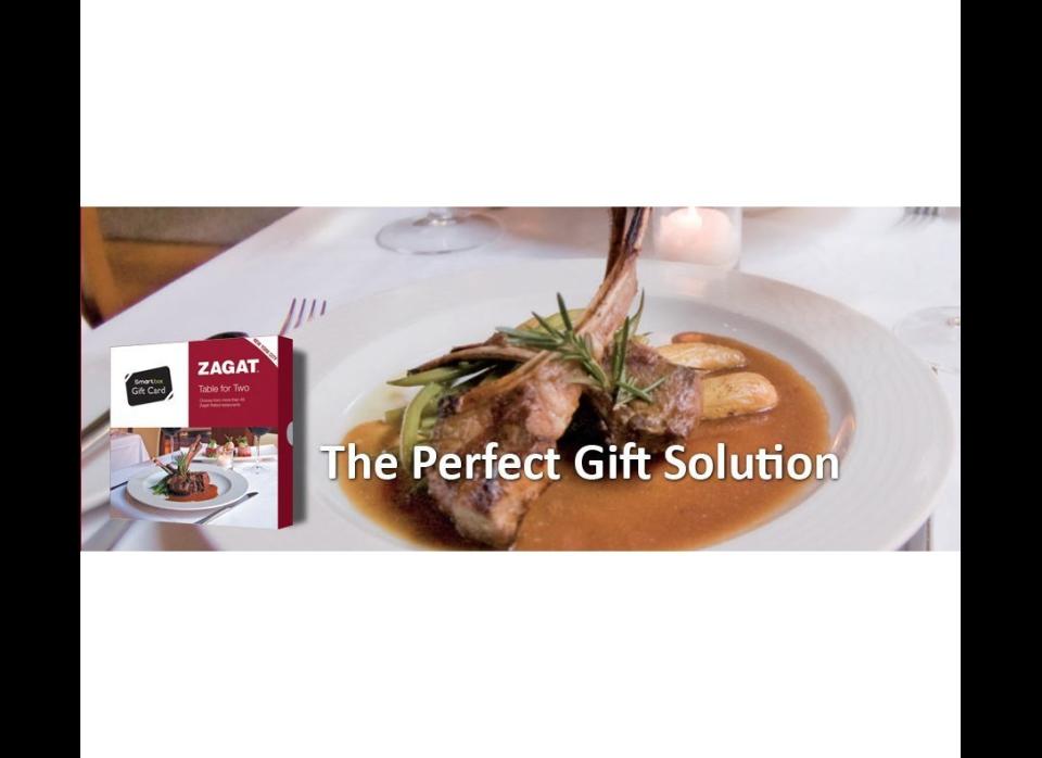 Give the gift of fine dining with Smartbox's latest offering from Zagat. You pick the city (Chicago, D.C., LA, New York or San Francisco) and the recipient gets to choose from a handpicked list of high-scoring, Zagat-Rated restaurants to enjoy their delicious 3-course meal.   $99, <a href="http://www.smartbox.com/us/?menu=search&universe=culinary" target="_hplink">ZagatSmartbox.com</a>