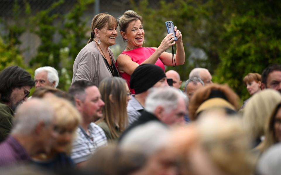 Katie Hopkins attends a Reform UK rally