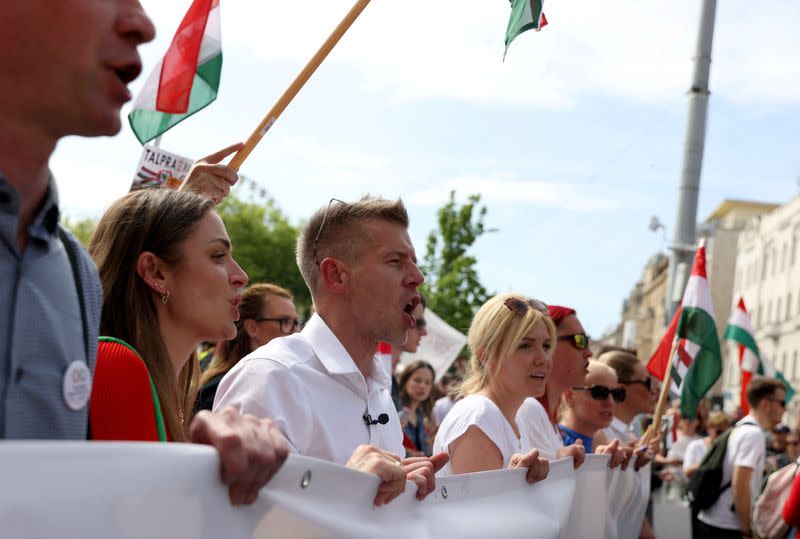 Anti-government protest, in Budapest