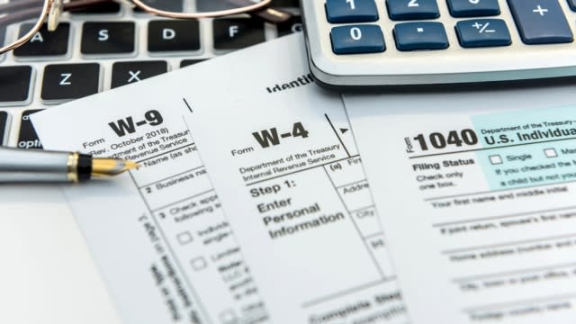 File photo of tax forms.